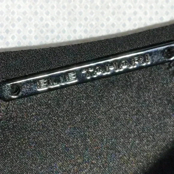 Elie Tahari Little Black Dress ruffle sleeve cap sz S - Picture 3 of 5